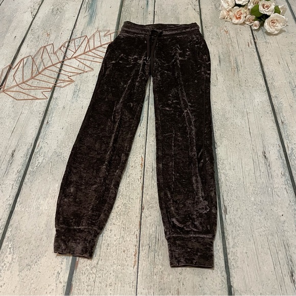 Lululemon 2 ready to crush velvet joggers French press chocolate brown lounge - Picture 3 of 12